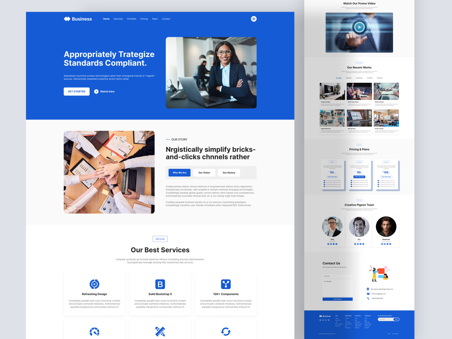 Corporate & Business Site Template by MD MONIR HOSSAIN on Dribbble