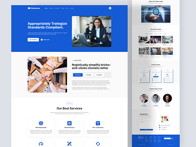 Corporate & Business Site Template agency branding business clean company corporate digital faq footer graphic design hero landing page marketing motion graphics product product design team web web design website