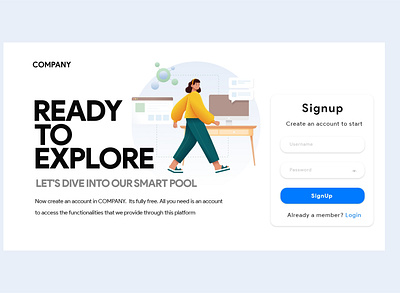 sign up page - web ui adobe xd adobe xd design design illustrator typography ui ux vector illustration webpage design website design