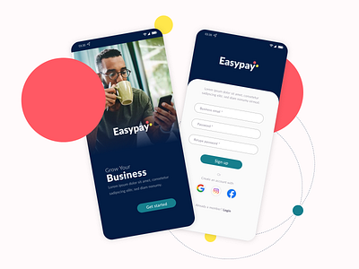 mobile ui/ux - sign up