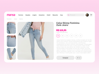 "Marisa" Concept Website clothing store design e commerce minimal redesign ui uiux ux website website concept website design