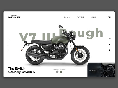 Moto Guzzi Web Concept design landing minimalism motorcycles style typography ui uiux web webdesign webdesigner website