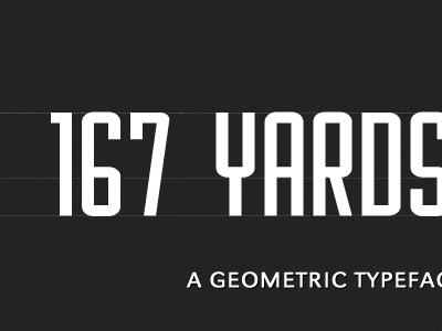 167 Yards all caps geometric golf typeface typography