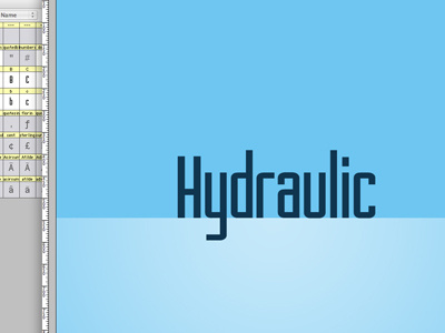 Lowdown geometric hydraulic lowercase type design typeface typetool