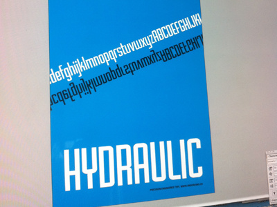 Launch Poster hydraulic launch poster print type design typeface