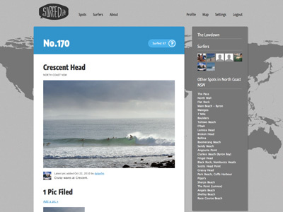 Crescent Head redesign surf surfing website