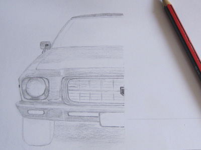 Driver's Side car holden sketch