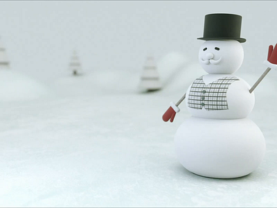 Snowman Hat Loop 3d 3d animation after effects animation c4d cinema 4d design motion design motion graphics octane octane render octanerender