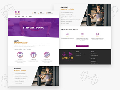 Fitness Website - Inner Page fitness gym personal trainer trainer ui ux web
