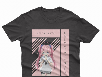 Milim Nava T-Shirt Design anime design anime tshirt animemerch kawai kawaidesign kawaimerch kawaitshirt merch merch design merchandise design milimnava milimnavamerch milimnavatshirt printondemand tenseishitaraslimedattaken tshirt design vector