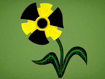Radioactive flower 2.0 environment flower radioactive tshirt