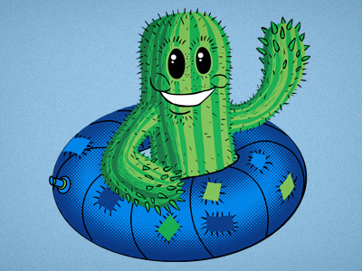 Spikey's new swimming tube cactus spiked swimming tshirt tube