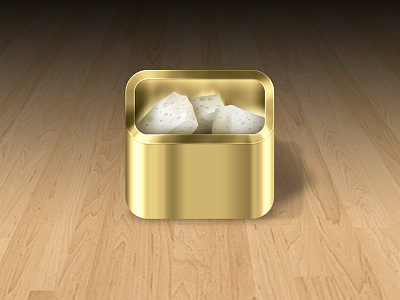 Cheese in a tin, iOS icon style