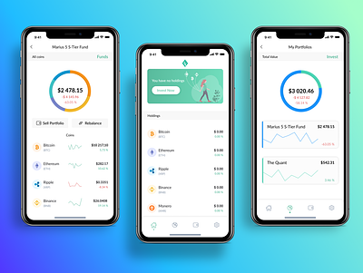 Cryptocurrency Mobile App app crypto cryptocurrency design figma graphics mobile mobile app ui