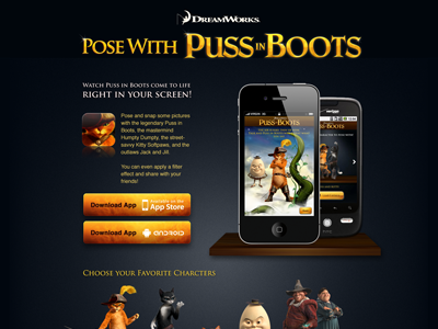 Draft update to Desktop app site android app dreamworks iphone puss in boots site website