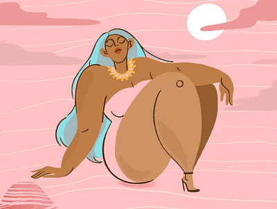 Bubblegum Pink 🎟 art character characterdesign design drawing graphics illustration modern pink procreate texture woman