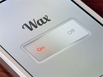 "Wax On. Wax Off." flat off on photoshop switch toggle wax white