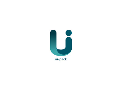 Gradient version of ui-pack logo affinity designer illustration logo logo design