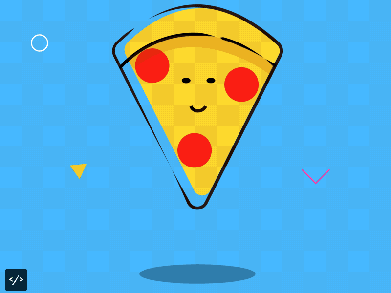 Happy Pizza animation codepen creative coding gsap