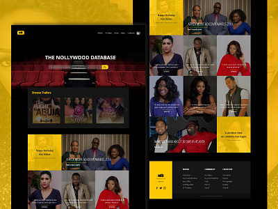 Nollywood Movie Database affinity designer concept design imdb movie nigeria uidesign website