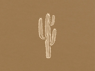 Saguaro Cactus arizona branding desert design illustration minimal procreate southwest