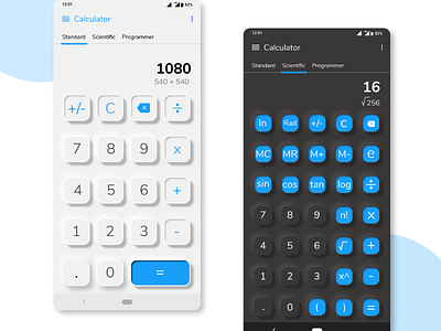 Daily UI - Neumorphic Calculator Apps