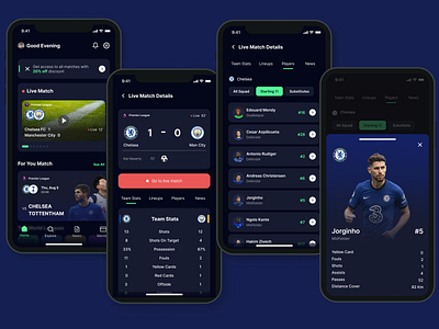 Sports Match Apps - UI Design mobileapps ui ux