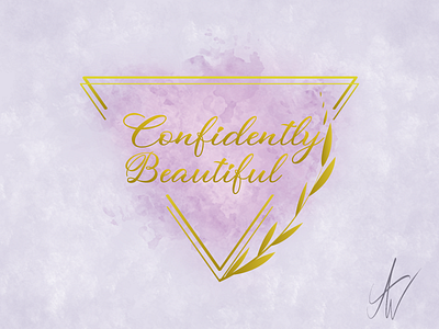 Confidently Beautiful Logo art branding colour design digital fancy flowers freelance logo vector watercolour