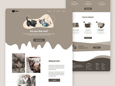 Cats Adoption - Landing Page app design ui ux web