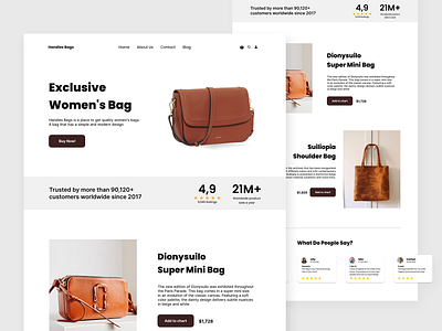 Bag Online Shop - Landing Page app design graphic design landingpage onlineshop ui uiux ux web website