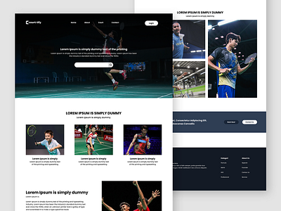 Court Tify - Badminton Website badminton court dashboard design graphic design halaman page site ui uiux ux web website