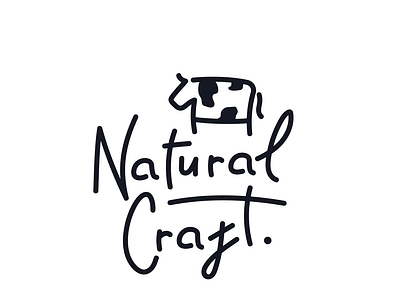 Natural Craft Milk branding design logo milk typography