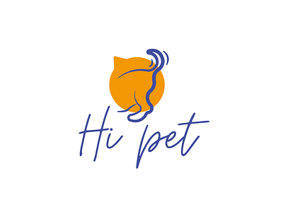 Hi pet veterinary animal branding dog graphic design logo