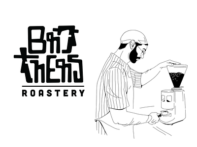 Brothers Roastery brand idden branding coffee graphic design illustration logo typography