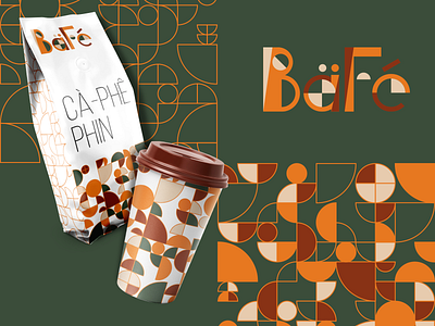 Bafé brand identity branding coffee design graphic design logo packaging pattern retro typography
