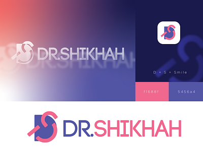 Dr.Shikhah brand identity branding dental dentist design graphic design logo smile typography