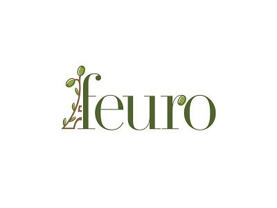 Feuro Gourmet bistro branding cuisine food graphic design logo restaurant typography