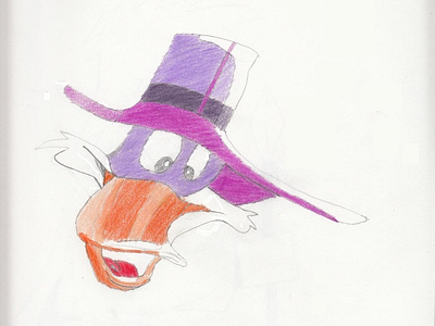 Darkwing Duck Head drawing