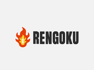 Rengoku Fire Logo - Personal Project anime branding design fire logo typography vector