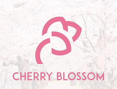 Cherry Blossom logo design branding cherry blossom design logo typography vector