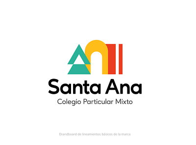 School logo design - Santa Ana branding design logo school typography vector