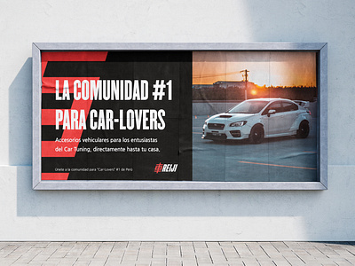 Advertisement for car tuning service in Peru ads anime branding car tuning cars design illustration logo logo design typography