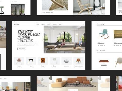 Coalesse design furniture webdesign website