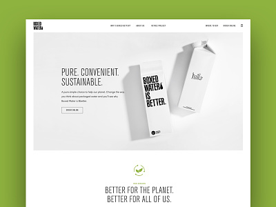 Boxed Water Is Better Redesign boxed water ecommerce traffic ui ux webdesign website