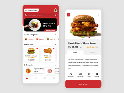 Food Ordering App Exploration app culinary delivery design digital product design e commerce exploration food and drink food app foodie indonesia mobile app ordering ui uiux ux ux design