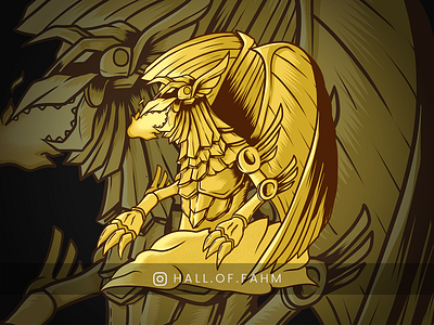 The Winged Dragon of Ra artwork bird design digital art digital illustration illustration teesdesign vector yugioh