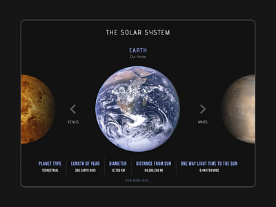 Solar System earth nasa solarsystem ui design ui ux uidesign uiux ux ux design
