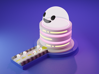 3D Illustration for GHosting(Ghost Hosting)