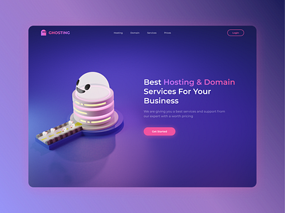 GHosting - Hosting & Domain Service Web Design design hosting web ui uidesign uiux web design web ui