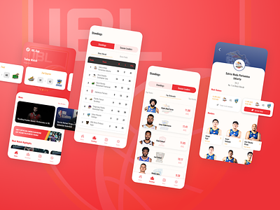 Indonesian Basketball League App Design app design basketball app design mobile design mobile ui ui ui design ui ux uidesign